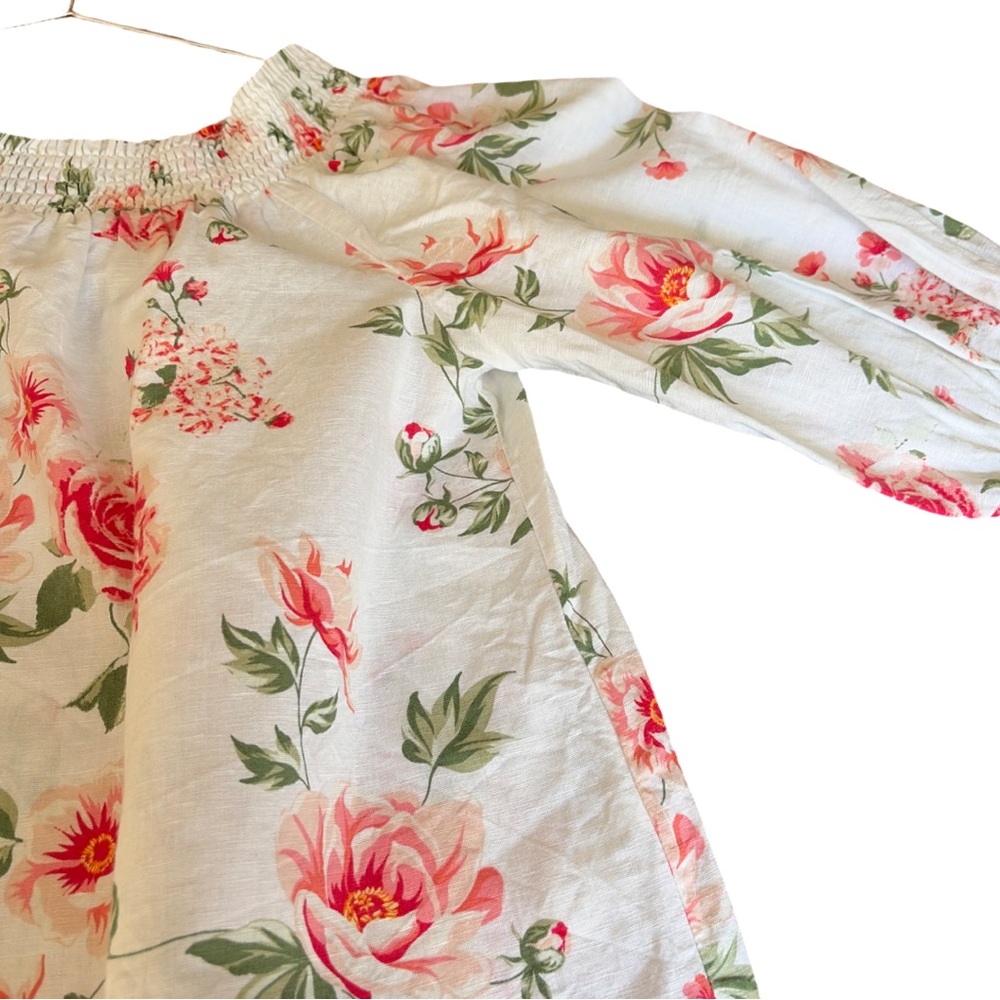 Zara Floral White and Pink Blouse - Picture 4 of 5